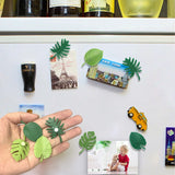 12 PCS random Plant Fridge Magnets - Fun Mini Tropical Leaf Refrigerator Magnet Cute Small Plant Fridge Magnets for Kitchen Office