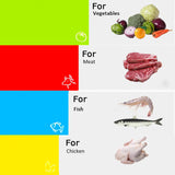 4 PCS Cutting Board Flexible Cutting Boards for Kitchen Non-slip Chopping Mats for Meat Vegetables The perfect tool for the kitchen