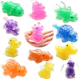 12 PCS(Random color and style)Decompression Toy Bright Colors Relieve Stress Smooth Edge Clear Texture Dinosaur Pinch Toy Kids