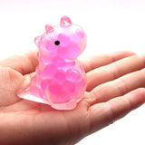 12 PCS(Random color and style)Decompression Toy Bright Colors Relieve Stress Smooth Edge Clear Texture Dinosaur Pinch Toy Kids