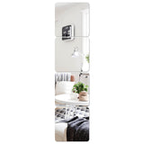 4 PCS  Self Adhesive Acrylic Square Mirror, Flexible Mirror Sheets Wall Stickers Frameless Mirrors Set for Home Gym Door Mirror In Australia - Darrahopens