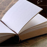 （Black gold）Retro Vintage Embossed Leather Gold Hard Cover Notebook Personal Diary Hardcover Blank Travel Journal Note Memo Sketch