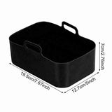 3-piece set (black)Air Fryer Silicone Liners, Air Fryer 2 Basket for Reusable Airfryer Pot Replacement Baking Tray Basket Insert