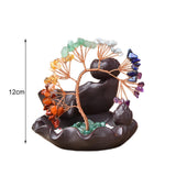 Incense Burner Stress Relief Incense Burner Faux Crystal Tree Backflow Incense Holder for Home Meditation Room Decorations