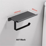 （black）Toilet Paper Holder Stand Toilet Paper Storage,Stainless Steel Free-Standing Toilet Tissue Paper Roll Storage Shelf