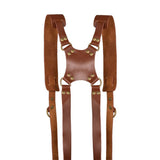 （brown）Camera Strap, Camera Straps for Photographers-Leather Dual Camera Strap for Two All styles Cameras