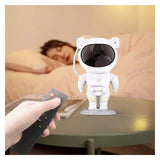 （white）Robot LED Starry Sky Projector Lamp Night Light Decoration Lamp with Remote Control Bedroom Children's Gift Table Lamp