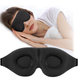 （black）Sleep Blindfold 3D Contoured Cup Polyester Sleeping Eye Blindfold Therapy Cover Shade Travel Plane Sleeping Eyepatch Men