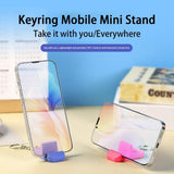 Creative Phone Stand Keyring, 2 in 1 Mobile Phone Holder Pendant Keychain, Mini Keychain Phone Holder Stand （3pcs）