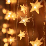 Star String Lights Battery Operated -Waterproof for Indoor Bedroom Tent Loft Bed Patio Party Wedding Decor, Warm White