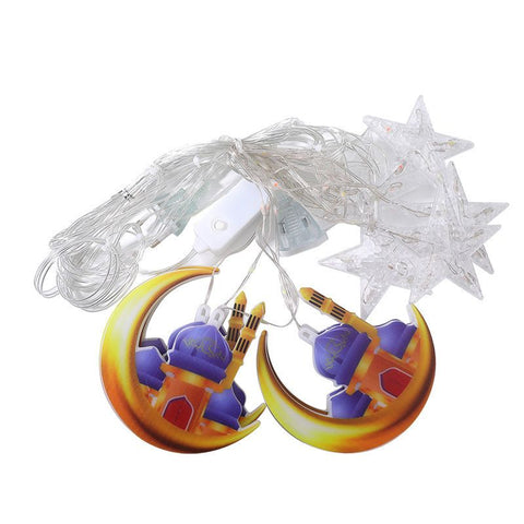 Lights Moon-Star Curtain Lights : 8 Modes Ramadan Decorations Curtain String Lights Fairy String Lights for Kids Bedroom Decor In Australia - Darrahopens