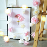 Rose Flower String Lights,Battery Operated String Romantic Flower Rose Fairy Light Lamp Outdoor for Wedding,Room,Garden,Christmass