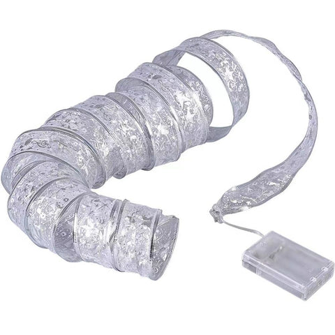 Easter Lights String Decorations Gold String Lights 26ft (2x13ft) 80 LED Lights with Wire Ribbon Bows Lights （gold and silver） In Australia - Darrahopens