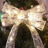 Easter Lights String Decorations Gold String Lights 26ft (2x13ft) 80 LED Lights with Wire Ribbon Bows Lights （gold and silver） In Australia - Darrahopens