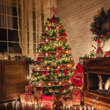 Easter Lights String Decorations Gold String Lights 26ft (2x13ft) 80 LED Lights with Wire Ribbon Bows Lights （gold and silver）