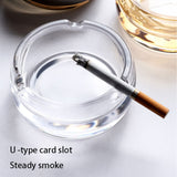 Glass Ashtrays for Cigarettes, Portable Decorative Modern Ashtray for Home Office Indoor Outdoor Patio Use, Pack of 2