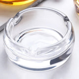 Glass Ashtrays for Cigarettes, Portable Decorative Modern Ashtray for Home Office Indoor Outdoor Patio Use, Pack of 2