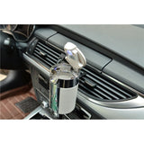 Travel Cigarette Ashtray Car Auto Portable Smokeless Cup Holder Cylinder With LED Light Lid Battery (Black and White) In Australia - Darrahopens