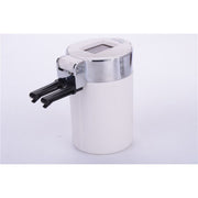 Travel Cigarette Ashtray Car Auto Portable Smokeless Cup Holder Cylinder With LED Light Lid Battery (Black and White)