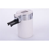 Travel Cigarette Ashtray Car Auto Portable Smokeless Cup Holder Cylinder With LED Light Lid Battery (Black and White)