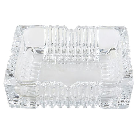 Ashtray, Large Glass Ashtray for cigarette cigar, Clear Crystal Ash trays Outdoor Glass Spuare Ashtrays (6x6inch) In Australia - Darrahopens