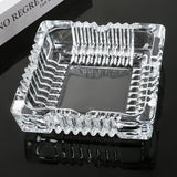 Ashtray, Large Glass Ashtray for cigarette cigar, Clear Crystal Ash trays Outdoor Glass Spuare Ashtrays (6x6inch) In Australia - Darrahopens
