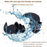 Sleeping Noise Reduction Ear Plugs Comfortable Silicone Ear Plug Sound Blocking Earplugs 2 Pair for Sleep Snoring (White Black)