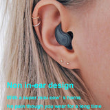 Sleeping Noise Reduction Ear Plugs Comfortable Silicone Ear Plug Sound Blocking Earplugs 2 Pair for Sleep Snoring (White Black)
