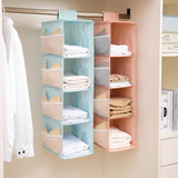 Hanging Closet Organizer and Storage 4-Shelf Shelves Wardrobe Clothes Organization Closets Shelf Multi-layer （3pcs）