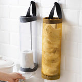 3 Packs Plastic Bag Holder Mesh Hanging Storage Dispensers Foldable Breathable Washable Hanging Mesh Garbage (Multicolor)