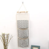 3Pcs Wall Hanging Storage Bag，Waterproof Over The Door Closet Organizer Linen Hanging Pocket Organizer Width Pockets for Bedroom