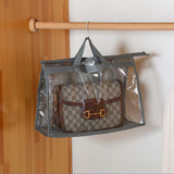 Handbag Dust Bags, Clear Purse Storage Organizer PVC Dustproof Handbag Cover Transparent Purse Protector, Gray In Australia - Darrahopens