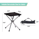 Camping Stool,Small Folding Chair,13.8" Lightweight Folding Stool Compact Backpacking Stool with Carry Bag