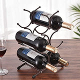 Wine Rack for Countertop,Wine Storage Shelf for Pantry Cabinet,can Hold 6 Bottles,6 Bottles Countertop Stainless Steel Metal