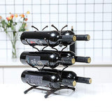 Wine Rack for Countertop,Wine Storage Shelf for Pantry Cabinet,can Hold 6 Bottles,6 Bottles Countertop Stainless Steel Metal