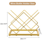 Wine Rack Countertop -5 Bottle Freestanding Modern Gold Metal Small Wine Rack Tabletop Wine Bottle Holder Stand for Cabinet Pantry In Australia - Darrahopens