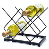 Racks Countertop(5 Bottle Capacity),Metal Wine Bottle Holder Modern Black for Home Kitchen Bar,Tabletop Wine Rack for Wine Bottle In Australia - Darrahopens