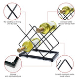 Racks Countertop(5 Bottle Capacity),Metal Wine Bottle Holder Modern Black for Home Kitchen Bar,Tabletop Wine Rack for Wine Bottle In Australia - Darrahopens