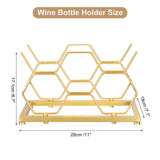 Countertop Wine Rack - 5 Bottle Freestanding Modern Gold Metal Small Wine Rack - Tabletop Wine Holder Stand for Cabinet, Pantry In Australia - Darrahopens