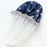 Shower Cap with elastic band, Shower Bonnet, Double Waterproof Layers Bathing Hat, Large, for Women Ladies Spa Salon Long Hair In Australia - Darrahopens