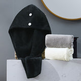 Microfiber Hair Towel,Super Absorbent Hair Turbans for Frizz Head Towels Wrap Drying Towels with Button for Long,Curly （3pcs） In Australia - Darrahopens