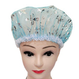 Shower Caps for Women, Waterproof Double Layers Reusable Shower Caps, Oil-proof Cap Bath Caps for Kids, Ladies, Girls In Australia - Darrahopens