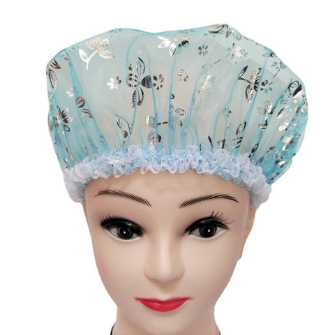 Shower Caps for Women, Waterproof Double Layers Reusable Shower Caps, Oil-proof Cap Bath Caps for Kids, Ladies, Girls In Australia - Darrahopens