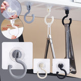 360 Degree Kitchen Self-Adhesive Wall Hook, Strong Household Portable Hook Multifunction Rotatable Hook Rack Wall Sticker （3pcs） In Australia - Darrahopens