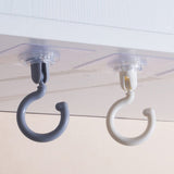 360 Degree Kitchen Self-Adhesive Wall Hook, Strong Household Portable Hook Multifunction Rotatable Hook Rack Wall Sticker （3pcs）