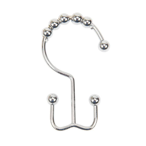 Rust Resistant Metal Double Glide Shower Hooks Rings for Bathroom Shower Rods Curtains, Set of 6 Hooks - Nickel In Australia - Darrahopens