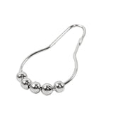 12-Pack Metal Shower Curtain Hooks with Five Beads Bathroom Curtain Hangers Decorative Bathroom Accessories Hanging Shower In Australia - Darrahopens