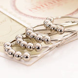12-Pack Metal Shower Curtain Hooks with Five Beads Bathroom Curtain Hangers Decorative Bathroom Accessories Hanging Shower In Australia - Darrahopens