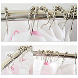 12-Pack Metal Shower Curtain Hooks with Five Beads Bathroom Curtain Hangers Decorative Bathroom Accessories Hanging Shower In Australia - Darrahopens