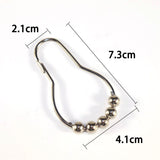 12-Pack Metal Shower Curtain Hooks with Five Beads Bathroom Curtain Hangers Decorative Bathroom Accessories Hanging Shower In Australia - Darrahopens